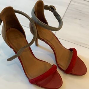 Joie Roxy Colorblock Sandal Minimalist Chili Multi